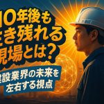 10年後も生き残れる現場とは？建設業界の未来を左右する視点